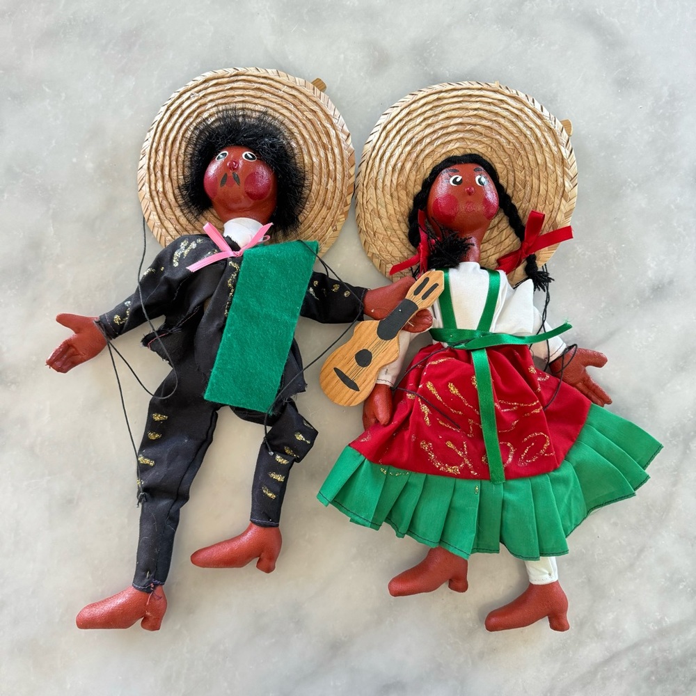 Mexican Marionette String puppets. X 2
